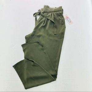 NWT Nanette Olive Green Lepore Satin Pants
